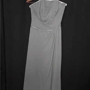 Sophisticated Strapless Gray Gown
